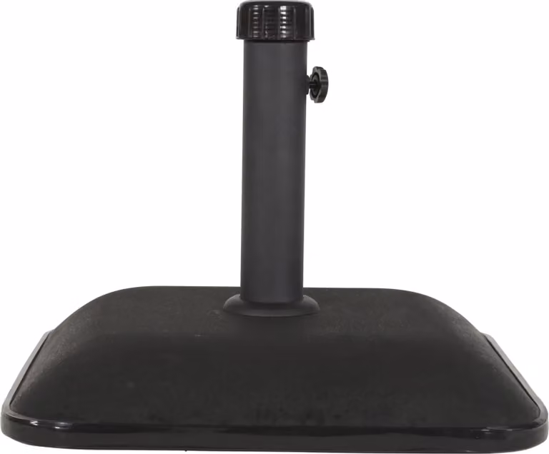 Kwadratowy betonowy stojak na parasole - 45x45cm - 25kg - Czarny
