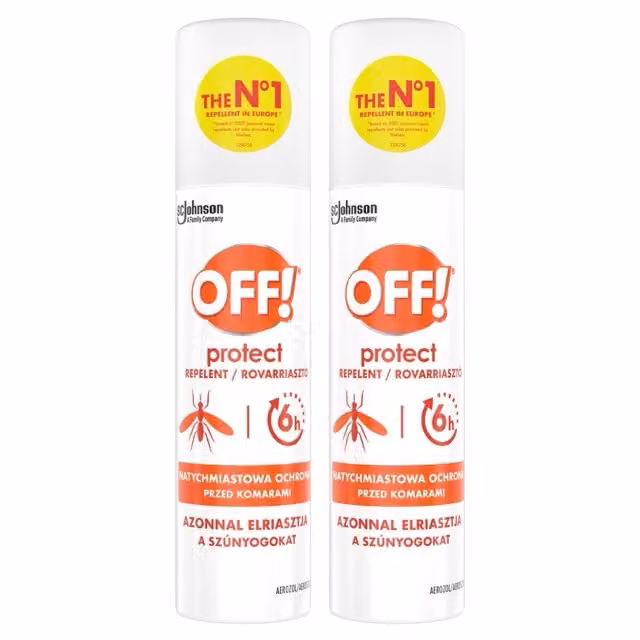 Nietłusty aerozol na owady, komary OFF! Protect 2x100 ml