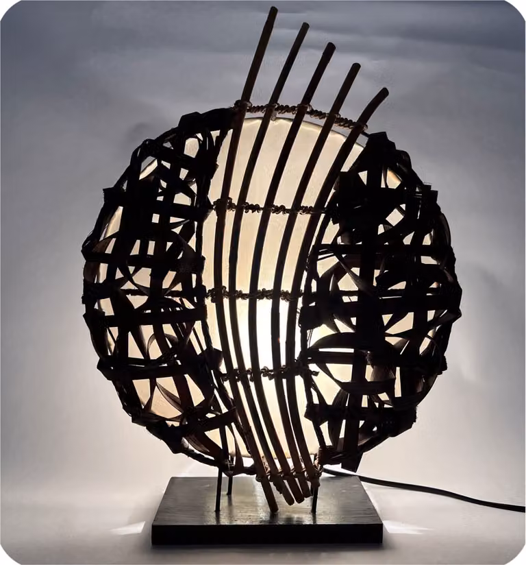 Lampa dekoracyjna Lampa nastrojowa Lampa azjatycka Lampa podłogowa Lampa stołowa Lampa stołowa Bali Asia Feng Shui, biała