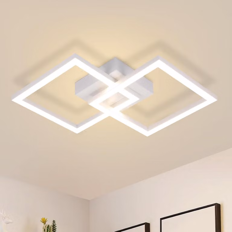 Lampa sufitowa LED - Nowoczesne oświetlenie - Oświetlenie salonu - Energooszczędna konstrukcja - 47 x 295 cm - Biała