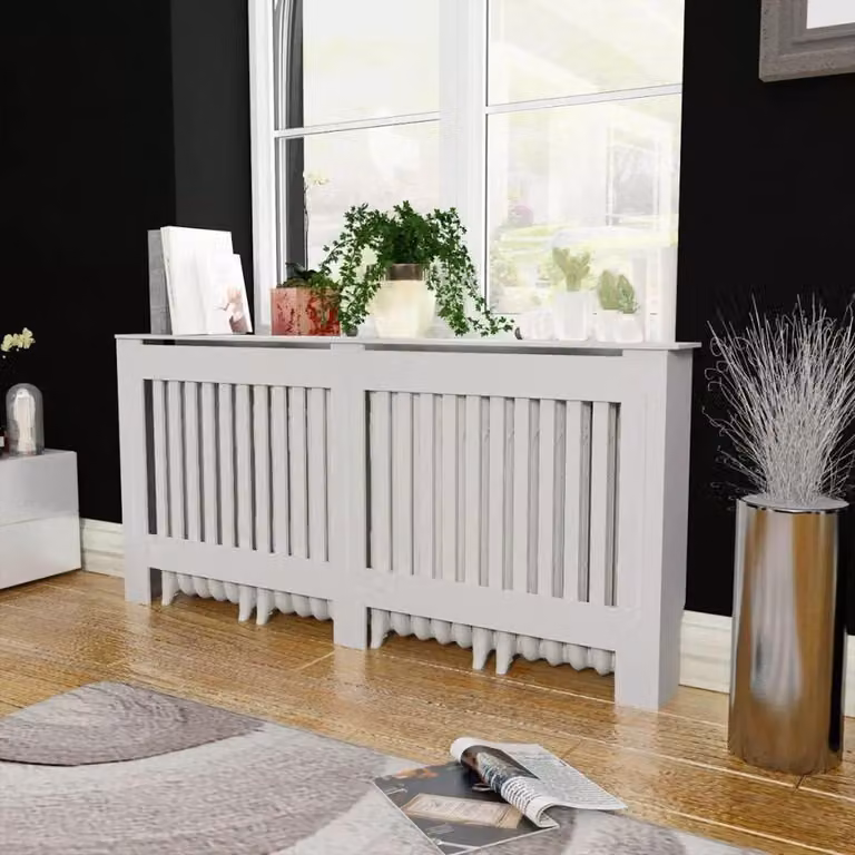Obudowy grzejników MDF - Okładziny grzejników - Elementy dekoracyjne do wnętrz - Zoptymalizowana emisja ciepła - 172 x 19 x 81 cm - Biały