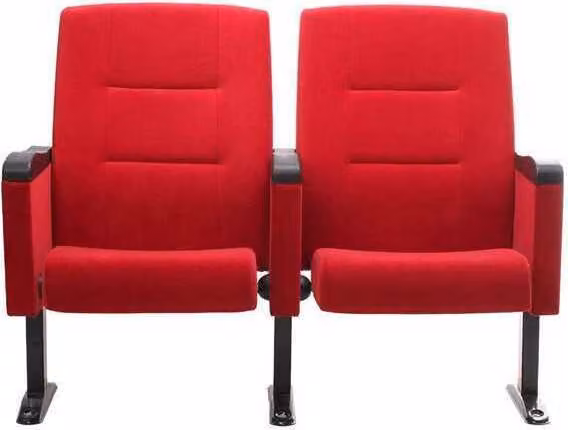 Sessel Art Deco Sessel Sofa 1 Sitzer für Theater Design Luxus Rot Textil