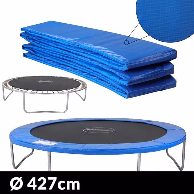 Niebieska osłona na sprężyny trampoliny monzana® z PVC o średnicy 427 cm