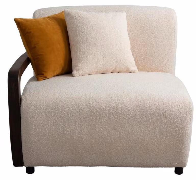 Beżowa, narożna sofa w kształcie litery L, wykonana z miękkiej tkaniny, nowoczesne meble do salonu