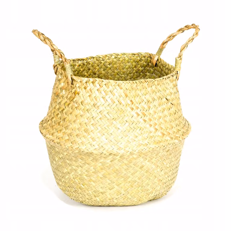 Boho osłonka na doniczkę z trawy morskiej Meven Home & Garden rozmiar L