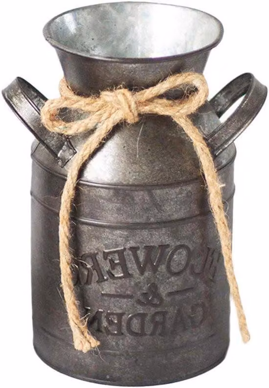 Rustykalny wazon metalowy do salonu i ogrodu - dekoracyjne rośliny przypominające kaktusy - styl wiejski - dekoracja stołu - metal - 50 cm - styl vintage - dekoracyjny