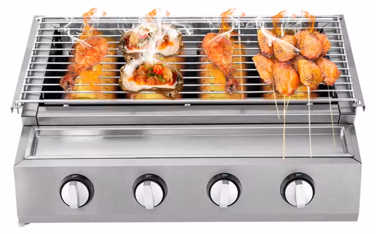 4-palnikowy grill stołowy Grill ogrodowy Grill gazowy LPG Grill stołowy z regulacją wysokości