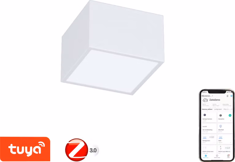 Immax NEO CANTO Inteligentna lampa sufitowa 15x15cm 12W biała Zigbee 3.0