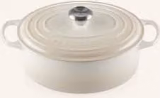 Emaliowana brytfanna żeliwna Le Creuset Signature w kolorze białym