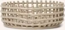 Ceramiczna miska Ferm Living w kolorze beige o okrągłym kształcie