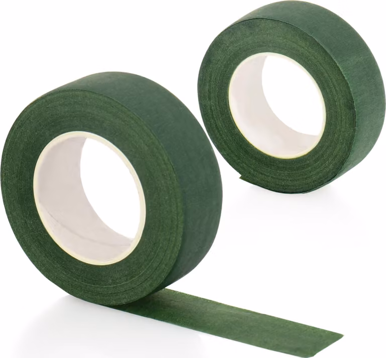com-four® 2x Flower Tape Wide - taśma krepowa do kwiatów - taśma florystyczna - taśma rzemieślnicza - taśma florystyczna do kompozycji kwiatowych i bukietów - akcesoria rzemieślnicze