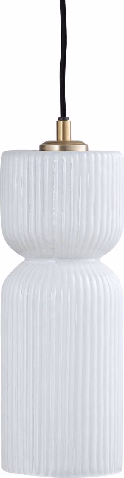 PTMD Lampa wisząca Zhen - 12x12x33 cm - szkło - biały