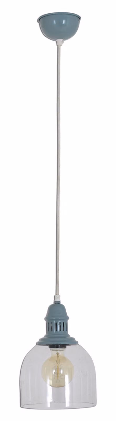 Szklana lampa wisząca Mumbai / kość słoniowa