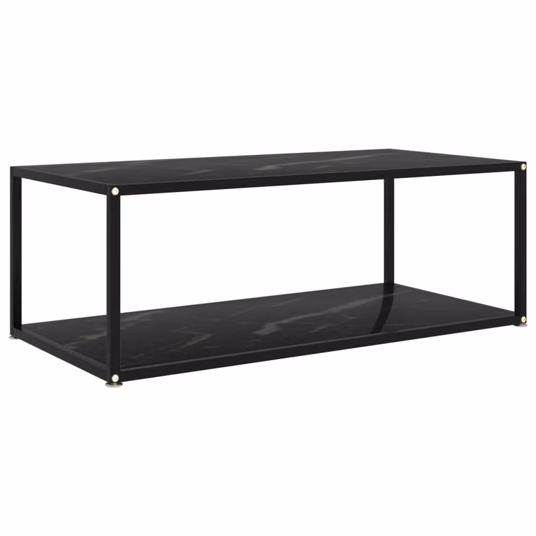 Maison Exclusive – stolik kawowy czarny 100 x 50 x 35 cm, szkło hartowane