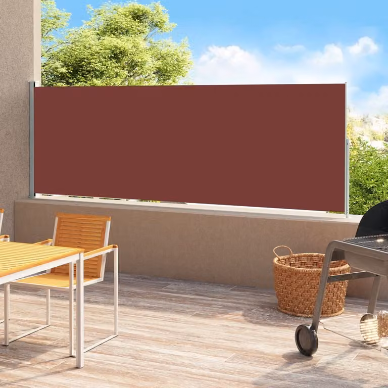 Maison Exclusive – markiza boczna rozkładana 180 x 500 cm, brązowa