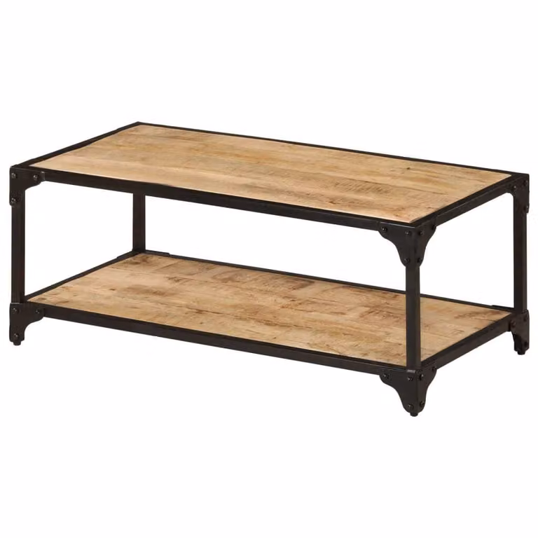 vidaXL Stolik kawowy 90x45x35 cm Surowe lite drewno mango - Stolik kawowy - Stoliki kawowe - Stoliki kawowe - Stoliki kawowe