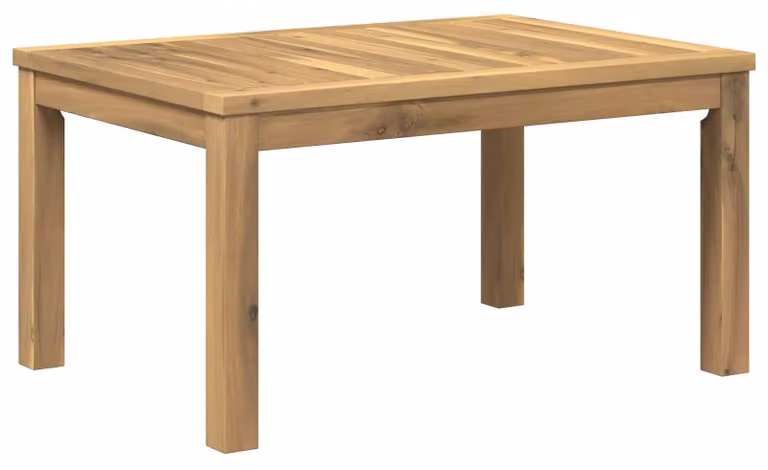 Stolik kawowy, biały, wymiary: 50 x 68,5 x 36 cm, wykonany z litego drewna akacji