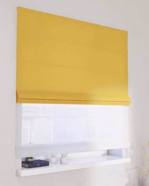 Roleta rzymska Duo Yellowtipi w kolorze żółtym, model dzień i noc