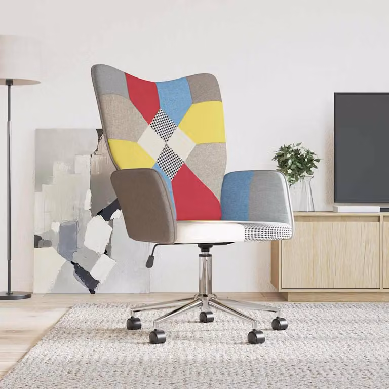 Maison Exclusive – fotel relaksacyjny z tkaniną patchworkową