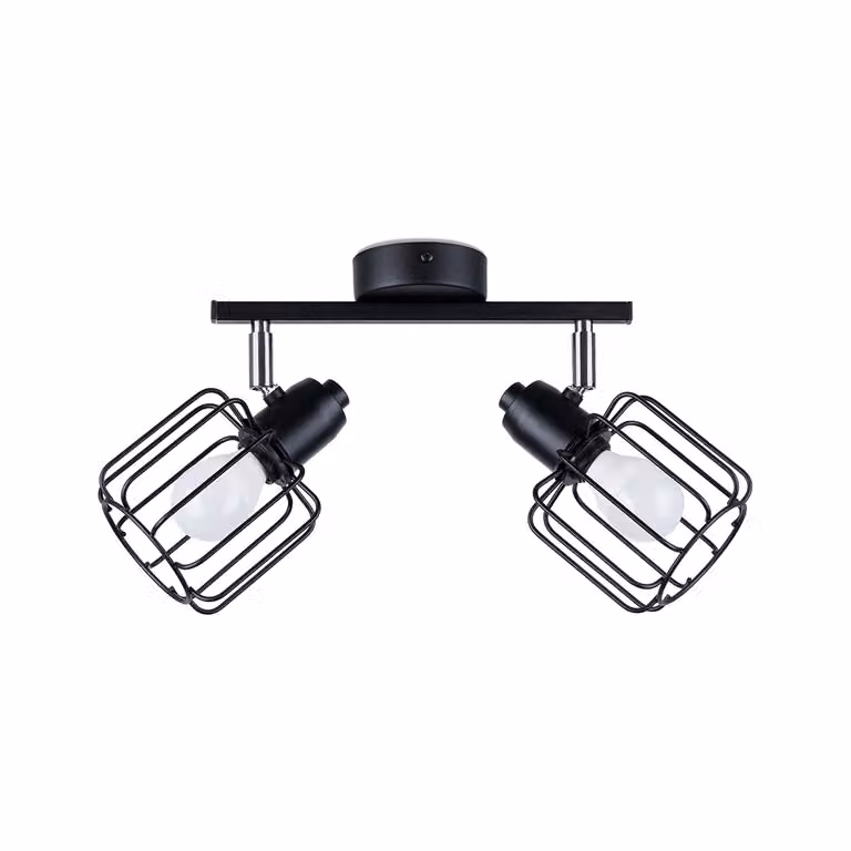 Plafon BELUCI 2 czarny 2xE14 10W stal 19x17x27cm Sollux Lighting