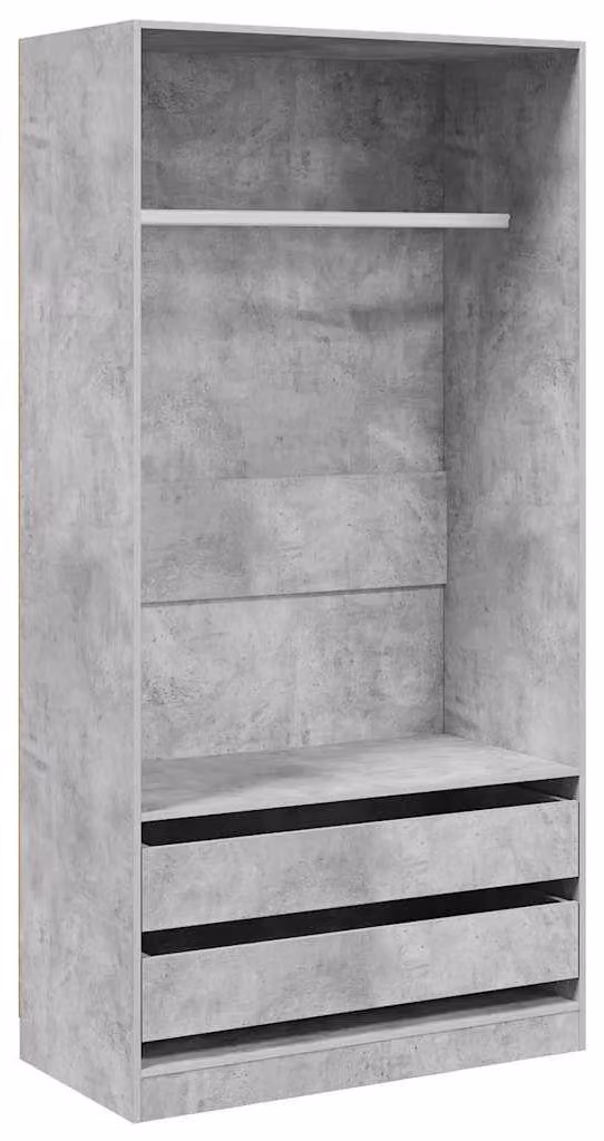 vidaXL Szafa betonowa szara 100x50x200 cm materiał drewnopochodny
