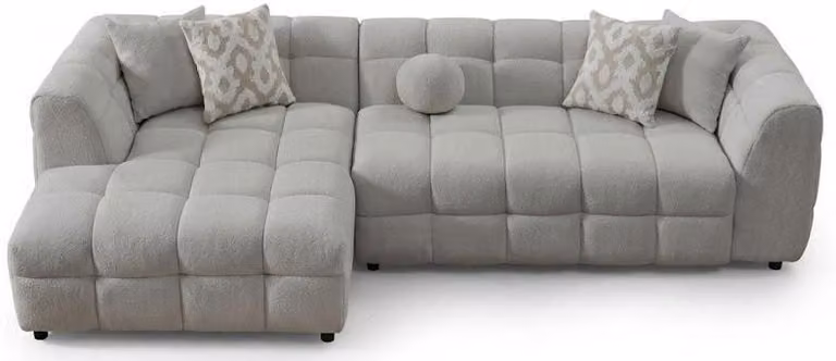 Sofa narożne w kształcie litery L, białe, minimalistyczny design, nowoczesny styl, komfortowe