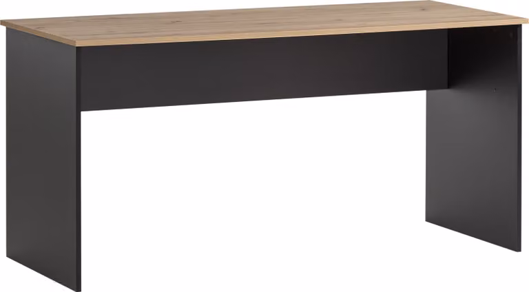Biurko Möbelpartner Raven | wys. x szer. x gł. 74x150x65 cm | dąb/czarny