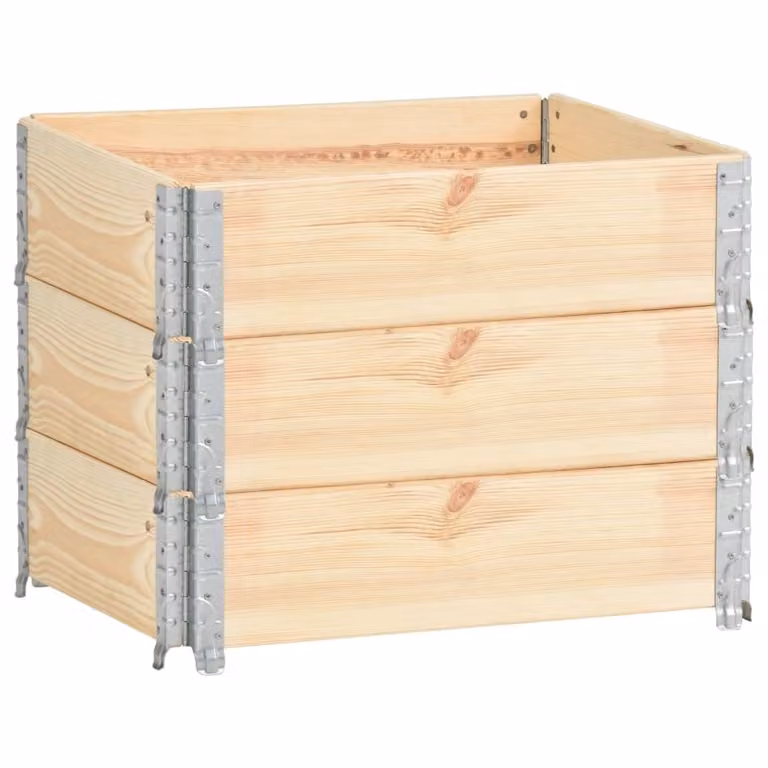 Podwyższone łóżka 3 szt. 60x80 cm lite drewno sosnowe