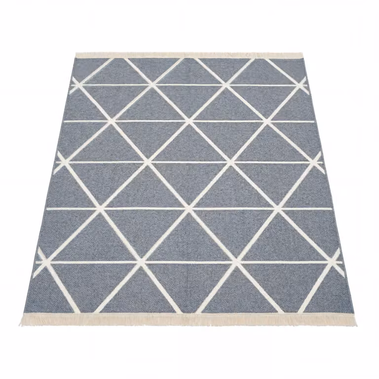 Odwracalny dywan Skyla szary i żółty o wzorze geometrycznym, bawełniany, S/G/W: 80 x 250 cm
