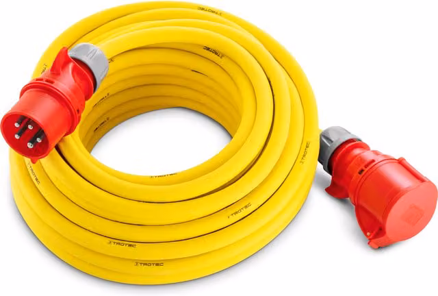 Przedłużacz profesjonalny Trotec 20 m 400 V 6 mm2 żółty