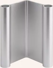 Srebrny świecznik Muuto tabletop do świec typu taper wykonany z metalu
