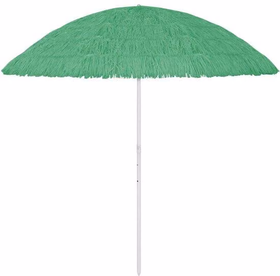 Duży tropikalny parasol z trzciny do ogrodu, na taras i na plażę – średnica 300 cm – zielony – odporny na promieniowanie UV