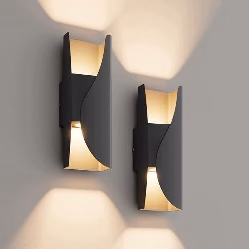 Kinkiety LED zewnętrzne wodoszczelne IP65 ciepłe białe balkon 2 szt
