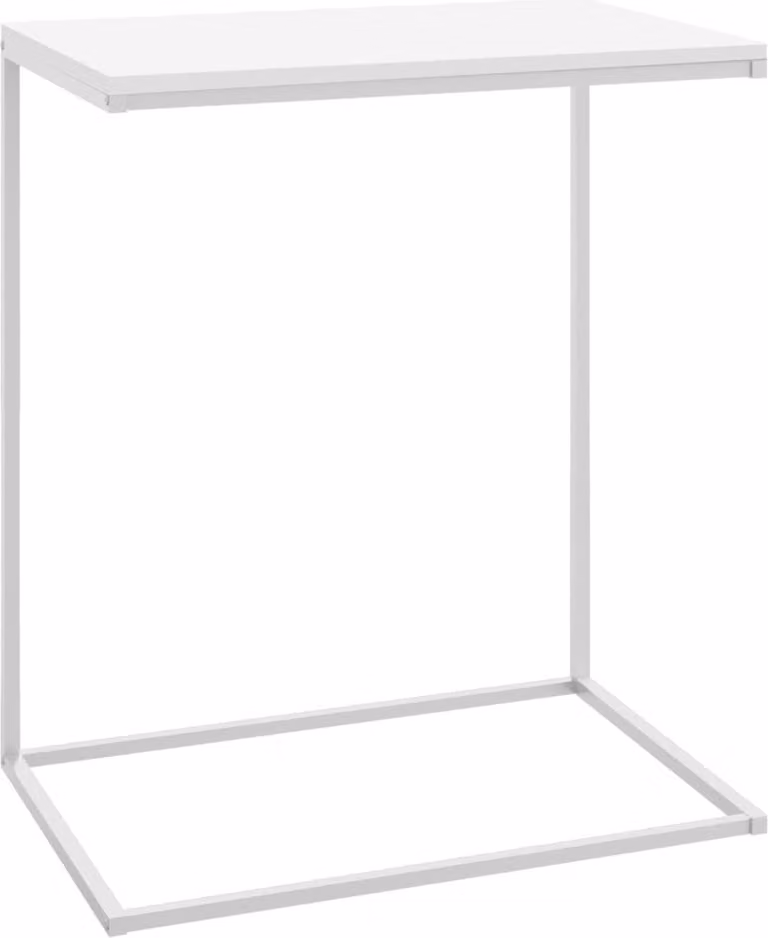 Stolik boczny, biały, 55x35x66 cm, materiał drewnopochodny