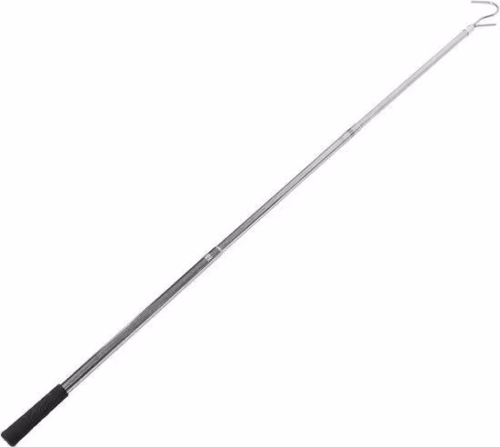Teleskopowy pręt – wysuwany – do markizy – z haczykiem – 150 cm – czarny