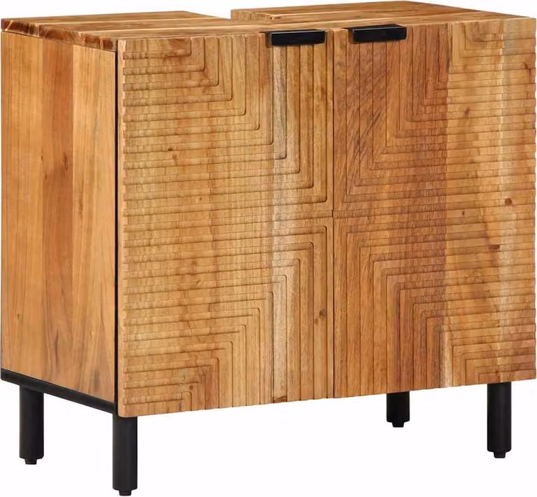 SYFAX™ Szafka pod umywalkę z półką Lite Drewno Akacji 62 x 33 x 58 cm