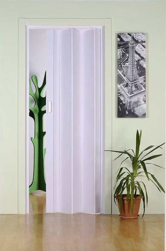 Drzwi przesuwne - przegroda do pomieszczeń - oszczędność miejsca - łatwa w utrzymaniu - PVC - 83 x 214 cm - białe