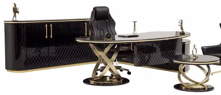 Schick Büromöbelset Arbeitstisch Modern Kommode Couchtisch Homeoffice 3tlg.