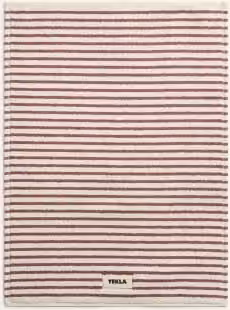 Tekla Dywanik Łazienkowy w Paski, Bawełniany, Kolory: Różowy, Beżowy, Czerwony, Wymiary: 70 x 50 cm