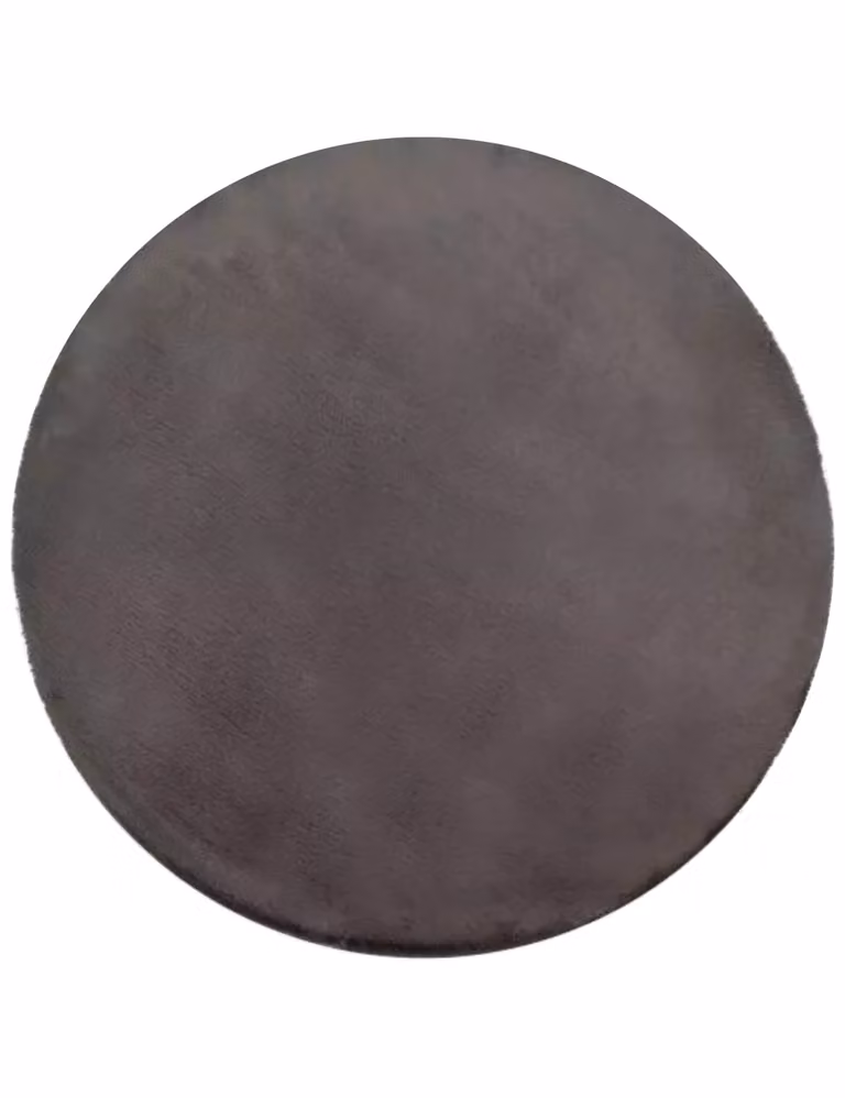 Okrągły dywanik futrzany Fluffy w kolorze antracytowym o średnicy 120 cm
