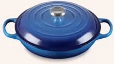 Brytfanna Le Creuset Gourmet wykonana z żeliwa emaliowanego, kolor niebieski