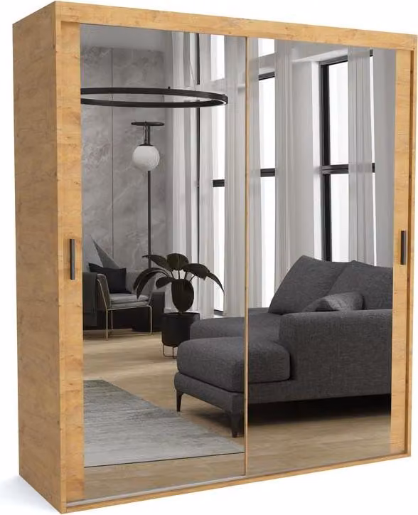 FURNLUX Mata do szafy A beżowa 170 cm / Kolor główny: beżowy / Wymiary: 170 x 60 x 205 cm