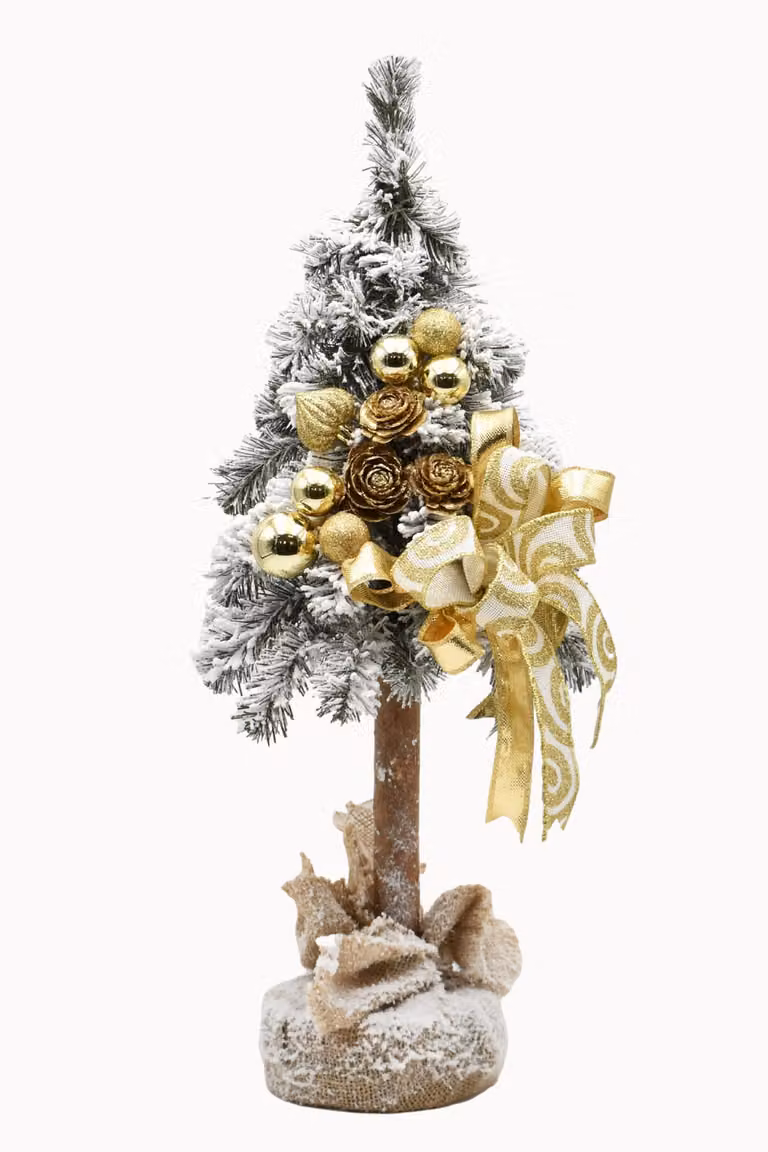 PINUS COMPANY | Choinka ANGEL - 65 cm - Biała dekoracja - Elegancka dekoracja świąteczna - Ręcznie wykonana