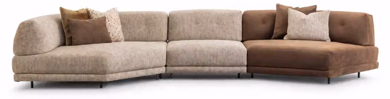 Nowoczesna narożna sofa w kształcie litery L, idealna do salonu, kolor beżowy, designerskie meble tapicerowane