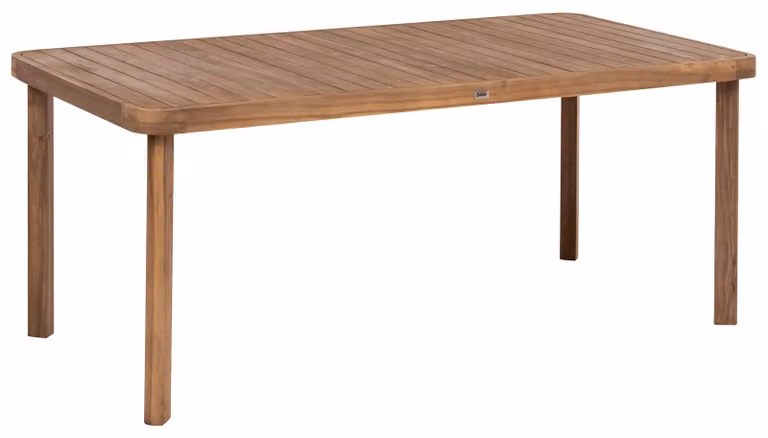 BELIANI Stół ogrodowych jasnobrązowy akacjowe 180 x 90 cm prostokątny 6-osobowy styl skandynawski
