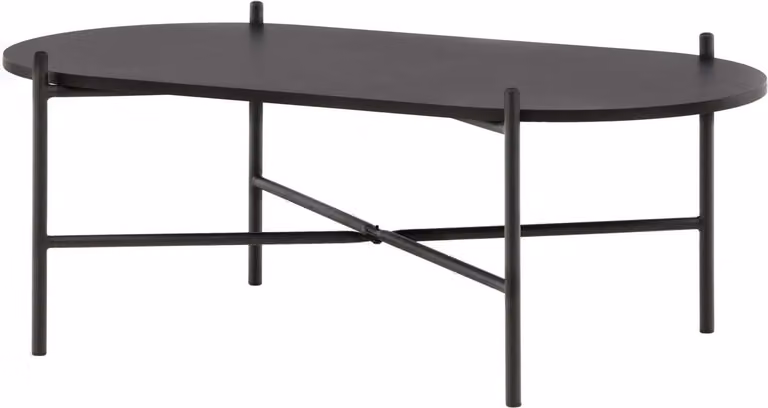 FURNLUX Stolik kawowy Pueblo Czarny 60cm / Hauptfarbe: Schwarz / Abmessungen: 60 x 120 x 45 cm
