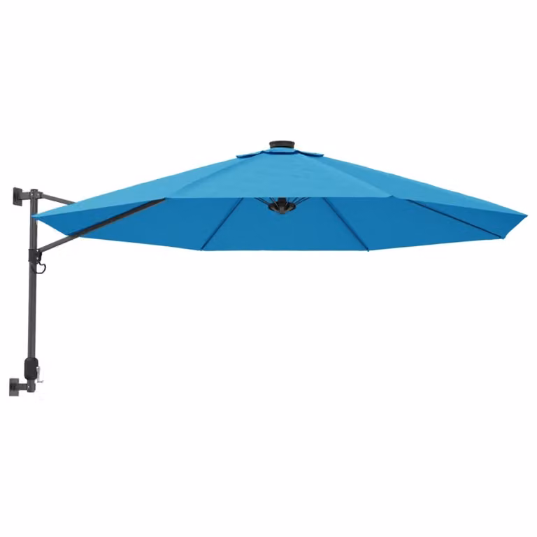 vidaXL Parasol ścienny morski niebieski 290 cm