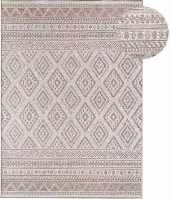 Dywan wewnętrzny i zewnętrzny Verona beżowy brązowy W: 160 cm, D: 220 cm