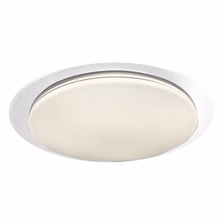 Plafon LED okrągły z pilotem ONTARIO biały 48W Odcienie bieli 3600lm tworzywo sztuczne wym:8x57x57cm IP20 Milagro