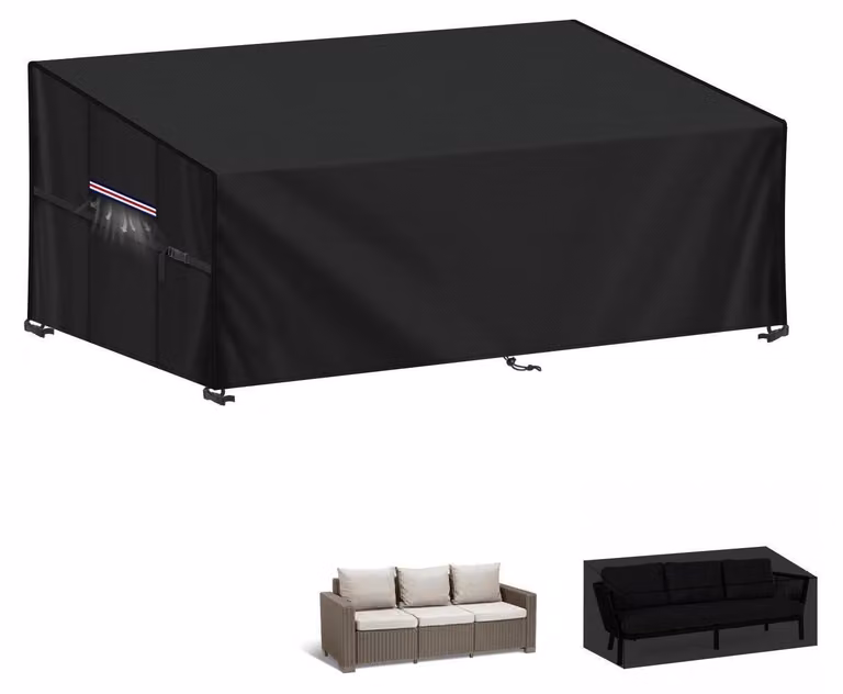 Pokrowiec ochronny na meble ogrodowe, sofa lounge, 3-osobowa, wymiary 160x85x71/61 cm, materiał Oxford 420D, wodoodporny, wiatroodporny